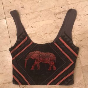 Cute crop top tank for elephant lovers